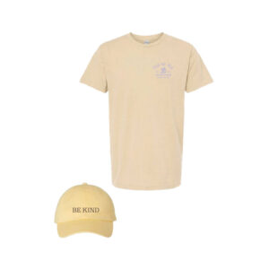 Tessa Rae Yoga Hat (Butter with chocolate Embroidery) and T-Shirt – Limited Edition set